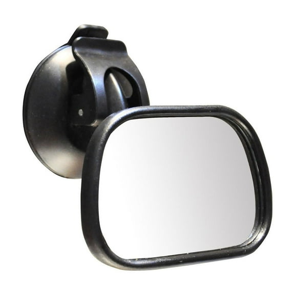 Car Windshield Suction Cup Rearview Mirror - Adjustable Observation Assist Mirror for Blind Spot & Rear View ( Black )
