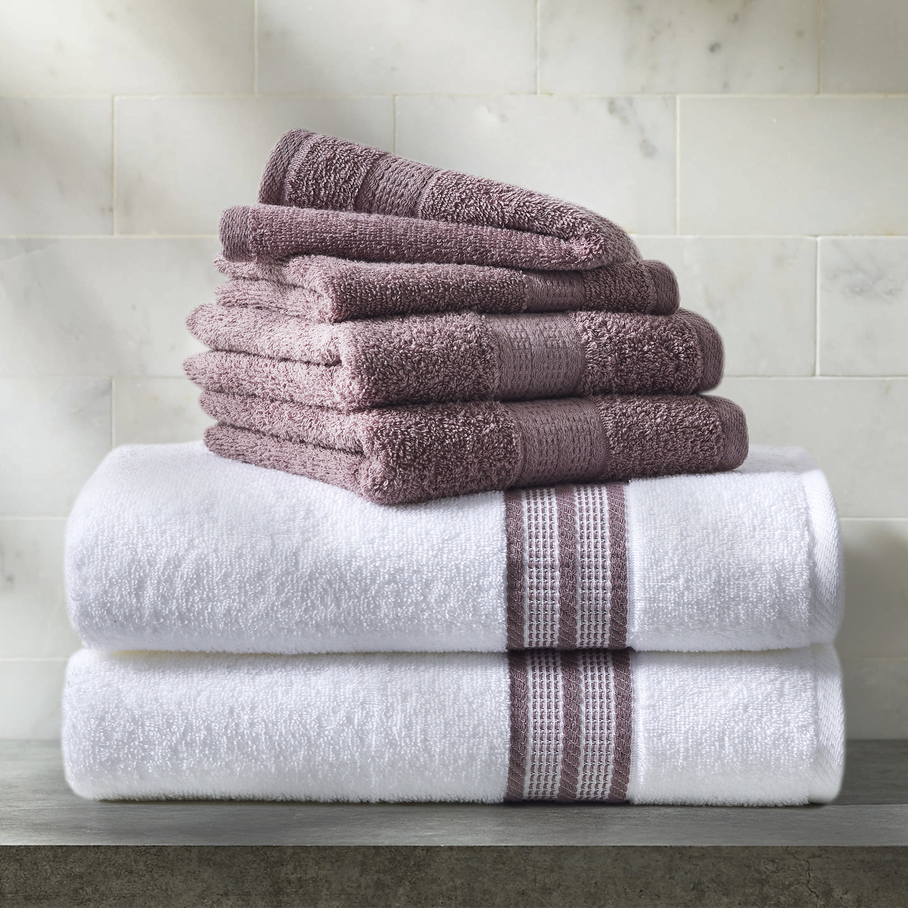 Purple 100% Cotton 650 GSM Extra Soft and Highly-Absorbent Lavender Bath  Towels (Pack of 4) 56x28-Bath-Lavender-4pc - The Home Depot