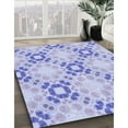 thumbnail image 3 of Ahgly Company Machine Washable Indoor Rectangle Transitional Medium Slate Blue Area Rugs, 6' x 9', 3 of 7