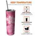 thumbnail image 7 of Flower Tumbler 20 Oz Travel Coffee Mug Floral Print Skinny Tumblers with Lid and Straw Stainless Steel Insulated Coffee Cups Gift for Flower Lover, 7 of 7