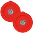 thumbnail image 1 of Tapas de silicona de repuesto EuChoiz para Pyrex de 4" - paquete de 2, rojas, 1 of 8