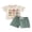 Green, variant on BemeyourBBs 2Pcs Toddler Baby Boy Summer Outfits Infant Baby Boys Clothes 2T 3T 4T 5T Short Sleeve Excavator Car Truck Print T-Shirt Shorts Set