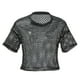 thumbnail image 5 of Top corto de malla transparente para mujer: diseño sexy con aberturas, opciones de manga corta/larga, ropa informal de verano con hombros caídos., 5 of 5