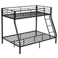 thumbnail image 7 of Hassch Twin over Full Size Metal Bunk Bed with Full-Length Guardrail, Built-in Ladder and Under-Bed Storage Space, No Box Spring Needed, Black, 7 of 7