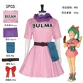 thumbnail image 4 of Disfraz de Bulma de Anime para cosplay, vestido rosa, uniforme Kawaii para chicas, conjunto completo, trajes para Halloween, carnaval, fiesta de máscaras para mujeres adultas, 4 of 5