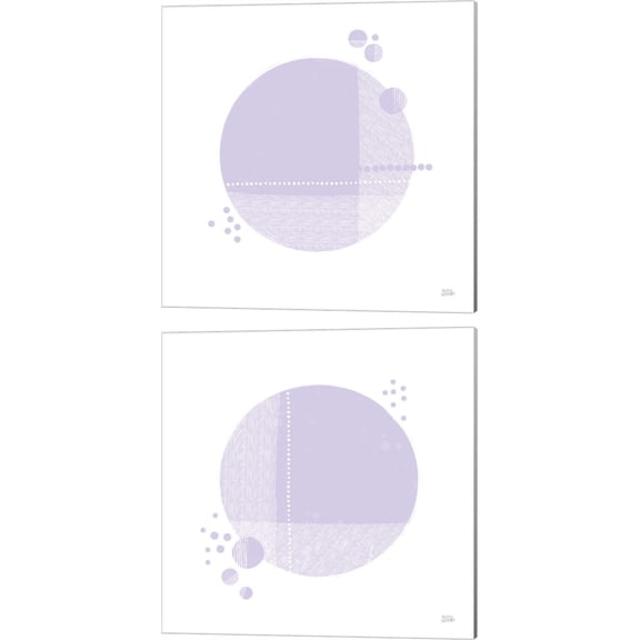 Great Art Now Tribeca Purple by Melissa Averinos 2 Piece Canvas Art Set Each 14"W x 14H"