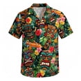 thumbnail image 3 of CONZONE Mens Hawaii Shirts Short Sleeve Buttons Down Shirts for Men Trendy Graphic Lapel Soft Summer Beach Tops, 3 of 5