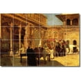 thumbnail image 1 of Ceramic Tile Mural-Edwin Weeks Village Painting 32. 48" w x 32" h using (24) 8 x 8 ceramic tiles, 1 of 3