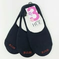 thumbnail image 2 of Hue Women's Supersoft Sneaker Sock No-Show Liners - 3 Pack, Black, One-Size, 2 of 3
