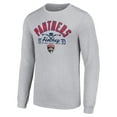 thumbnail image 2 of Men's Starter  Heather Gray Florida Panthers Puck Long Sleeve T-Shirt, 2 of 3