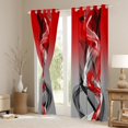 thumbnail image 3 of Feelyou Fashion Stripes Abstract Curtains Pack of 2 (42x84 Each), Modern Striped Art Curtains Blackout, Grey Red Aesthetic Lines Bedroom Curtains, Blackout Curtains Home Decor, 3 of 6