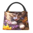 thumbnail image 1 of Balery Cute Cat Sunflower Bolsa de Aislamiento Portátil – Bolsa de Almuerzo con Forro de Aluminio Mejorado, Funda Impermeable y Fácil de Limpiar para Picnic y Caja de Almuerzo, 1 of 6
