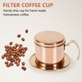 thumbnail image 2 of Cafetera vietnamita de acero inoxidable con filtro para una sola taza, cafetera vietnamita con filtro de goteo, cafetera vietnamita con filtro de goteo, para uso familiar en exteriores, color dorado, 2 of 8