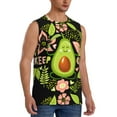 thumbnail image 2 of Balery Avocado Keep Calm Men's Sleeveless Muscle Shirts Workout Tank Top, Moisture Wicking, Odor Protection-Small, 2 of 8