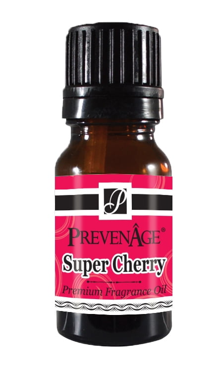 Best Super Cherry Fragrance Oil 10 mL - Top Scented Perfume Oil - Premium Grade - by Prevanage - Includes FREE Cucumber Face &amp; Body Nourishing Cream