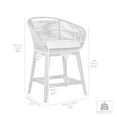 thumbnail image 4 of Tutti Frutti Indoor Outdoor Counter Height Bar Stool in Black Brushed Eucalyptus Wood with Gray Rope, 4 of 10