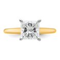 thumbnail image 4 of Auriga 14k Two-tone Gold 2 ct. LG Diamond Princess Solitaire Engagement Ring for Women Size 7, 4 of 6
