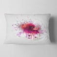 thumbnail image 2 of Designart Stylish Pink Watercolor Flower - Floral Throw Pillow - 12x20, 2 of 5