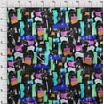 thumbnail image 4 of oneOone Polyester Spandex Black Fabric Abstracts Craft Projects Decor Fabric Printed By The Yard 56 Inch Wide, 4 of 5