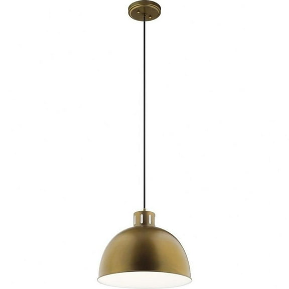 1 Light Pendant 12.5 inches Tall By 15.75 inches Wide-Natural Brass Finish Bailey Street Home 147-Bel-4187516