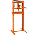 thumbnail image 3 of Hydraulic Shop Press ,12-Ton Capacity , Floor Mount ,with Press Plates, H-Frame Garage Floor Press, Adjustable Working Table Height,orange,, 3 of 16