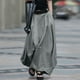 thumbnail image 4 of Falda larga Y2k para mujer, falda Retro de cintura alta y temperamento elegante, estilo gótico sólido, falda acampanada grande, ropa de fiesta, 4 of 5