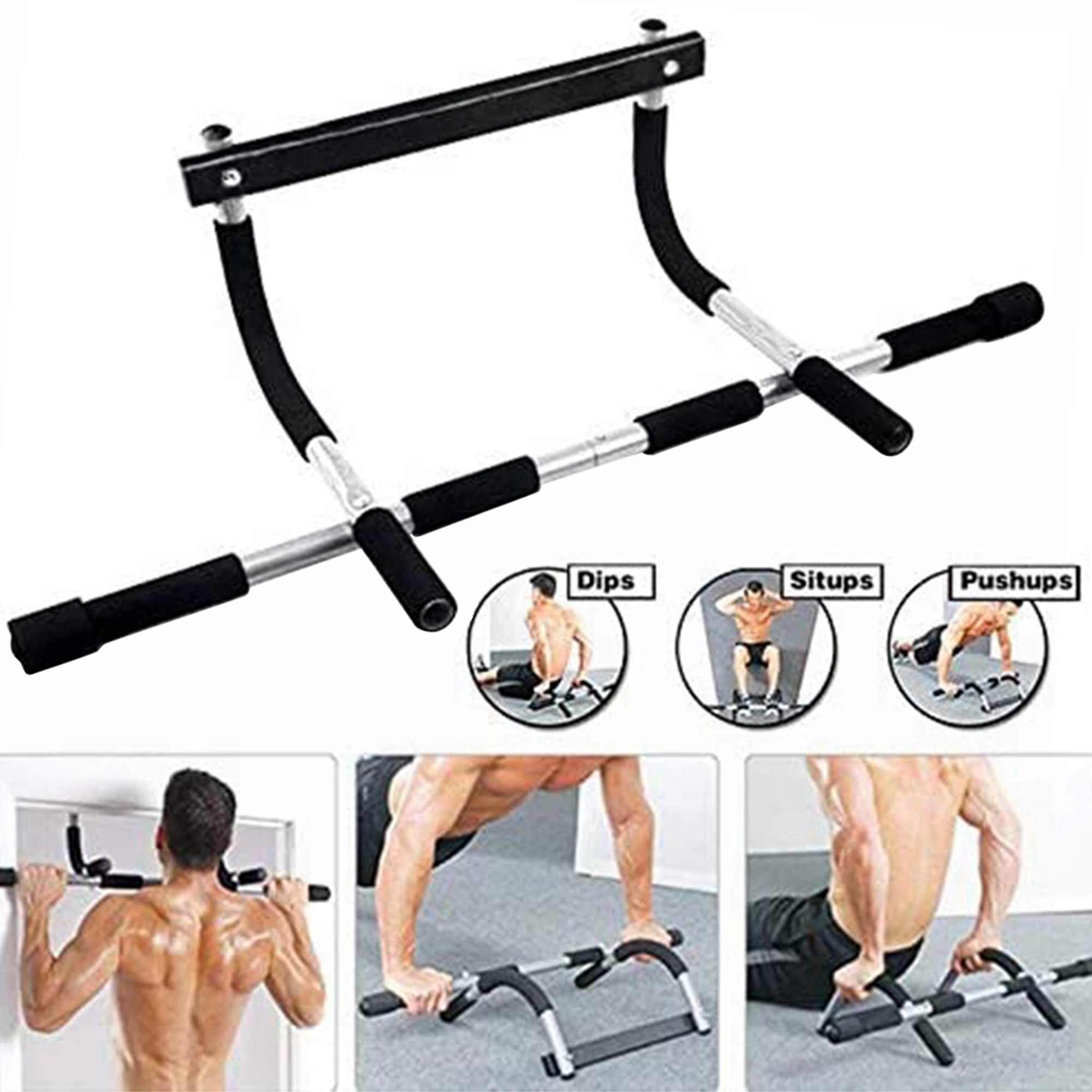 GYM FITNESS BAR CHIN UP PULL UP STRENGTH SITUP DIPS EXERCISE WORKOUT DOOR BARS 