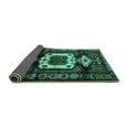 thumbnail image 2 of Ahgly Company Indoor Rectangle Persian Turquoise Blue Traditional Area Rugs, 3' x 5', 2 of 4