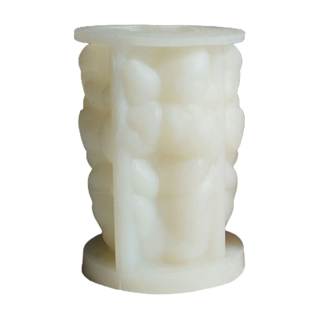 Silicone Candle Mold Candle Mold 3D Cylinder Plaster Epoxy Mold for DIY Soap Candle Making Wedding Decor