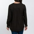 thumbnail image 4 of Elsie & Zoey Izara Front Button Down Long Sleeve V-Neck Blouse for Women, 4 of 7