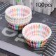 thumbnail image 2 of Termo 100 Uds Cupcake Liner tazas para hornear Cupcake molde cajas de papel decoración de pasteles Likrtyny Libre de BPA, 2 of 3