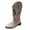 Beige, variant on PEASKJP Fashion Boots for Women Mid Calf Chunky Heels Patent Leather Boots,Beige 40