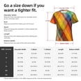 thumbnail image 4 of Bixox Men's Abstract Watercolors Tartan Printed Short Sleeve Skinny Athletic T-Shirt, 4 of 6
