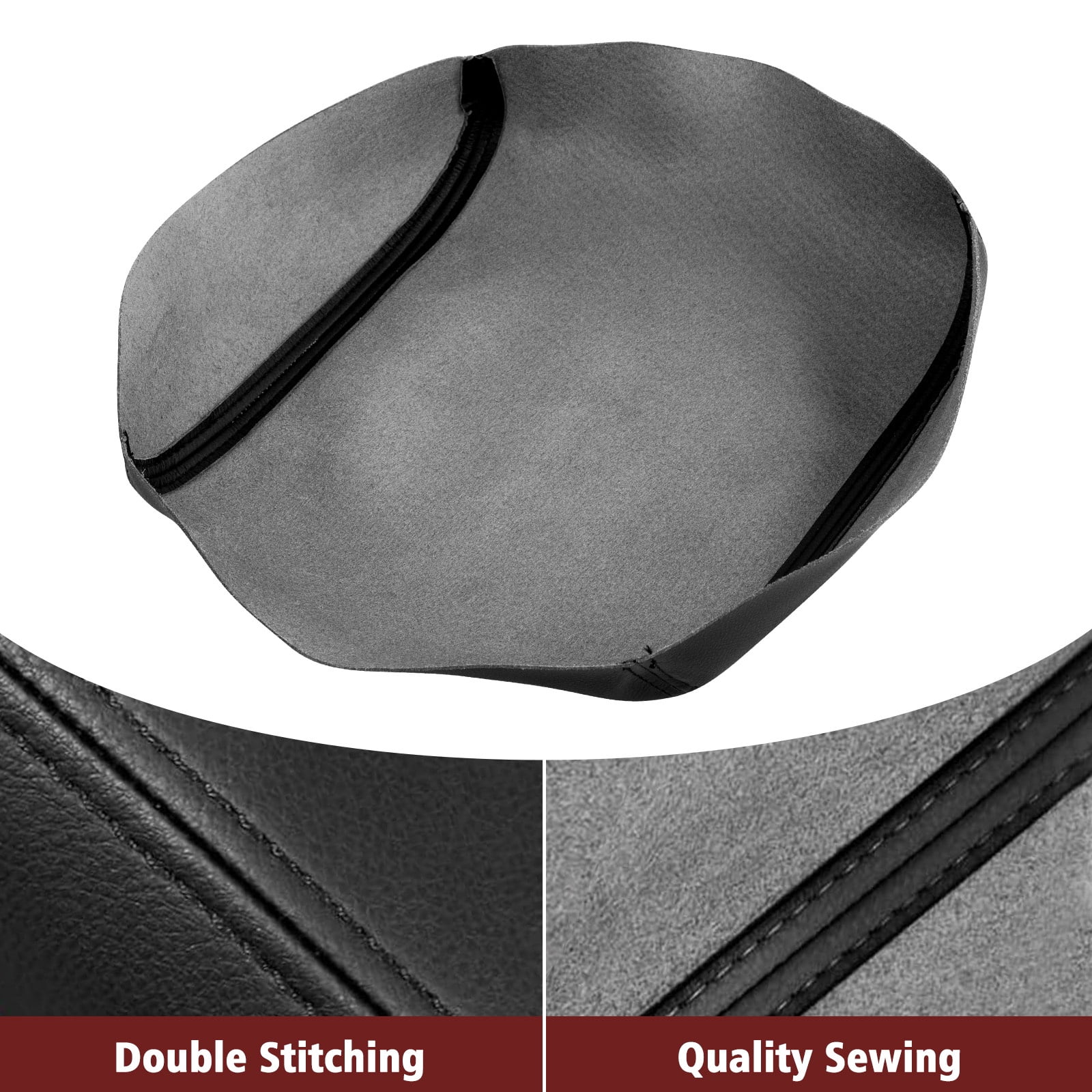 KBH Center Console Cover Lid Armrest Replacement for Honda Pilot 2009-2015, Car Arm Rest Upholstery Cover, Black (Leather Skin Only)