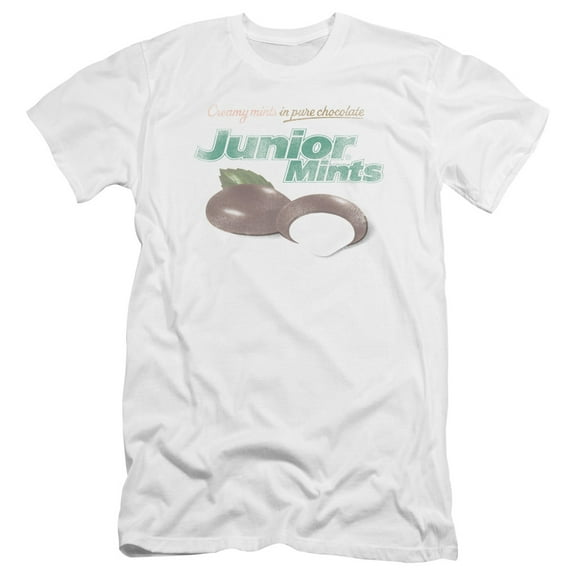 Tootsie Roll - Junior Mints Logo - Premium Slim Fit Short Sleeve Shirt - Large
