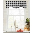 thumbnail image 4 of Fsddascl Black White Plaid Tie Up Valance Curtains for Windows, Kitchen Curtains Window Treatments, Spring Farmhouse Buffalo Checkered Short Window Shades Valances for Bedroom Bathroom Cafe 60"x18", 4 of 7