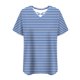 thumbnail image 4 of Tops de Manga Corta de Tamaño Más de las Mujeres, Blusas de Cuello en V Impresas de Verano de Moda para Uso Casual, Diario Y de Fiesta, 4 of 7