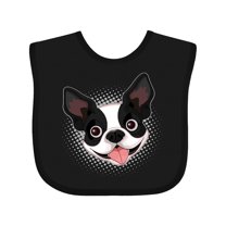 Inktastic Boston Terrier Dog Boys or Girls Baby Bib