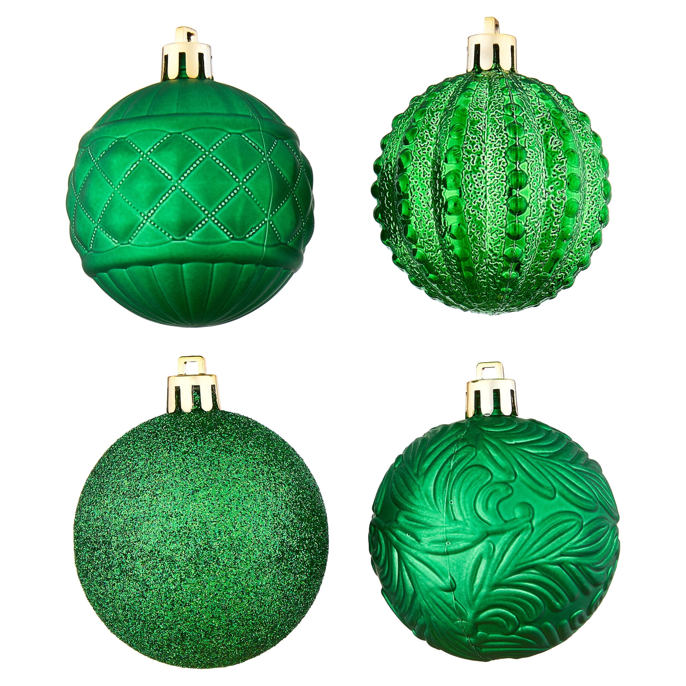 24-Count Green Ball Shatterproof Christmas Ornaments, 2.8", by Holiday Time