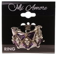 thumbnail image 2 of Mi Amore Crystal Sized-Ring Silver-Tone/Purple Size 5.00, 2 of 2