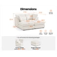 thumbnail image 2 of CHIC HOUSE Cloud Modular Sectional Sofa, Oversized Deep Seat Corduroy Couch with Ottoman,4-Seater Sleeper Sofa Bed for Living Room, Apartment, Villa,FSC-Certified, White, 2 of 10