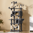 thumbnail image 4 of Yaheetech 67.1'' H Multi-Level Cat Tree Cat Tower with Condos, Dark Gray, 4 of 10