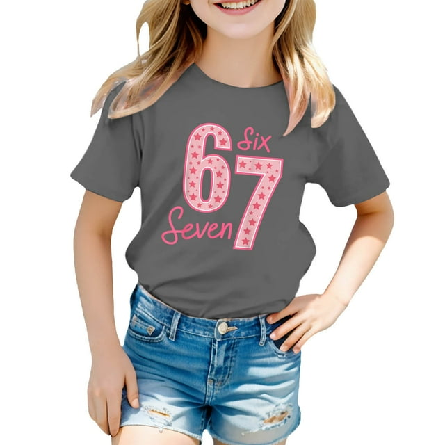 Shadoumai 67 Six Seven 6 7 Design Meme Drôle Mason 67 t-Shirts Enfants Design Graphique