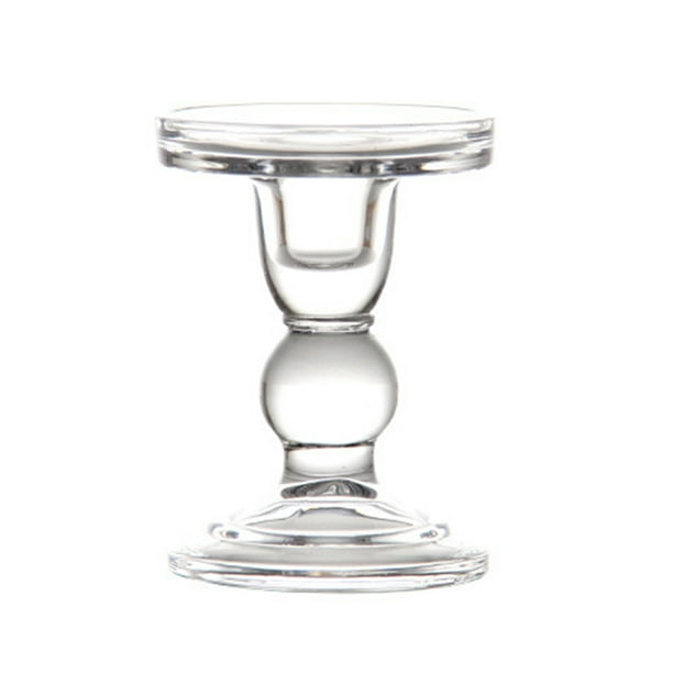 1 portavelas de cristal decorativo, candelabros románticos, adorno para el hogar
