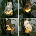 thumbnail image 7 of Garden Solar Light Outdoor Decor Resin Owl Solar LED Light with Stake Animal Waterproof Light for Flower Fence Lawn Decoration (Owl brown 2pcs), 7 of 7