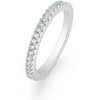 Barzel Classic Rose Gold Plated Pave Eternity Ring- Size 10