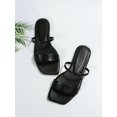 thumbnail image 3 of Elegant Outdoors Flat Slippers for Women, Minimalist Two Part Plain Open Toe Slide Sandals, 3 of 4