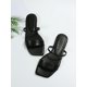 thumbnail image 3 of Elegant Outdoors Flat Slippers for Women, Minimalist Two Part Plain Open Toe Slide Sandals, 3 of 4