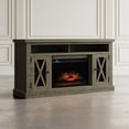 thumbnail image 2 of Telluride Rustic Solid Pine 60" Storage Console TV Stand with Electric Fireplace, 2 of 11
