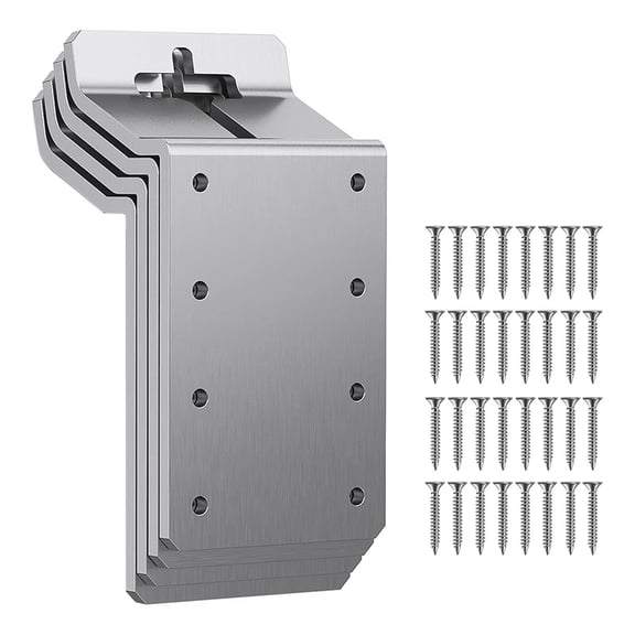 4 PCS T Post Bracket, 3 Inch T Post Target Hanger, Birdhouse/Mailbox Mounting Bracket,Vertical & Horizontal Installation